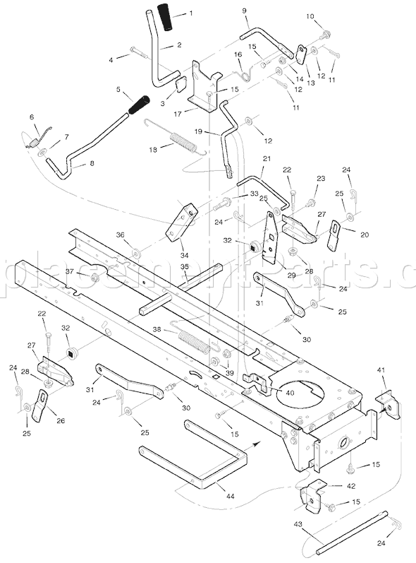 Murray 38502x51B (1998) 38" Cut Lawn Tractor Page F Diagram