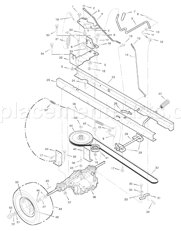 Murray 38516x52A (1998) 38" Cut Lawn Tractor Page D Diagram