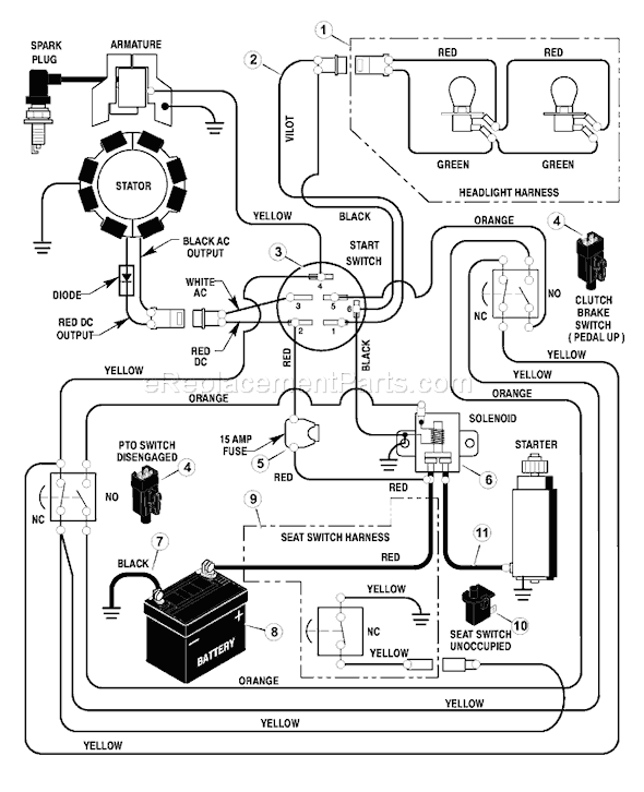 Murray 38516x70A (1999) 38" Lawn Tractor Page B Diagram