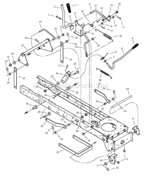 Murray 38516x70A (1999) 38" Lawn Tractor Page F Diagram