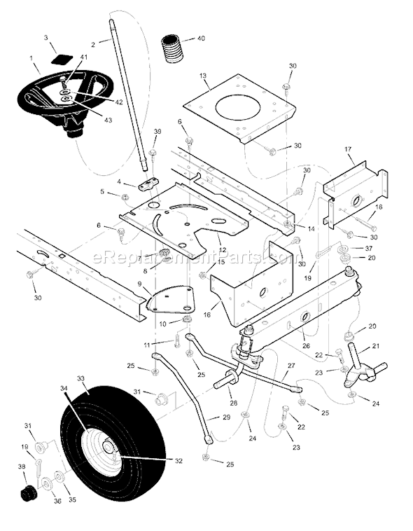 Murray 38516x70A (1999) 38" Lawn Tractor Page G Diagram