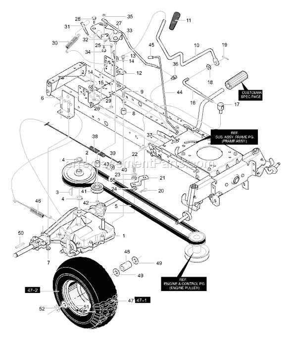 Murray 38519x58B (2000) 38" Lawn Tractor Page I Diagram