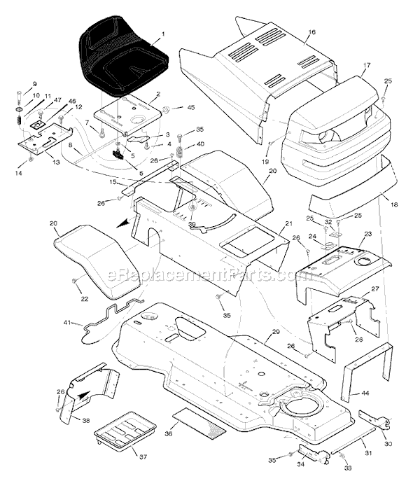 Murray 387002x92C 38" Lawn Tractor Page L Diagram