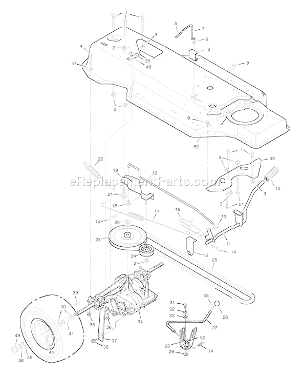 Murray 38702x8E (1996) Lawn Tractor Motion Drive Diagram