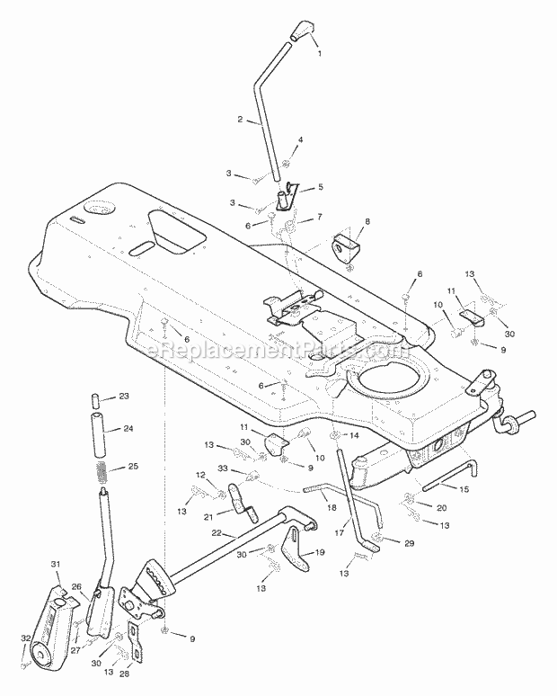 Murray 38706X99A (1996) Lawn Tractor Mower_Housing_Suspension Diagram