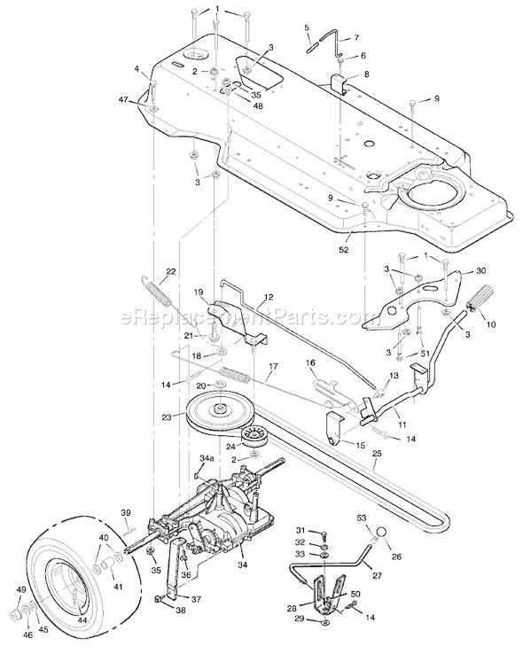 Murray 38711x20A (1998) 38" Cut Lawn Tractor Page D Diagram