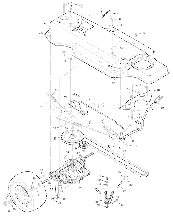 Murray 38711x73A (1998) 38" Cut Lawn Tractor Page D Diagram