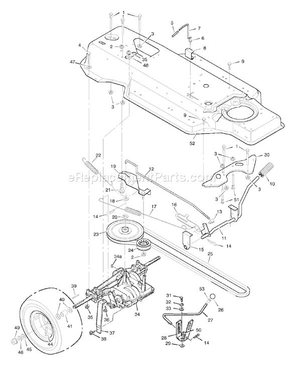 Murray 38711x96A (1998) 38" Cut Lawn Tractor Page D Diagram