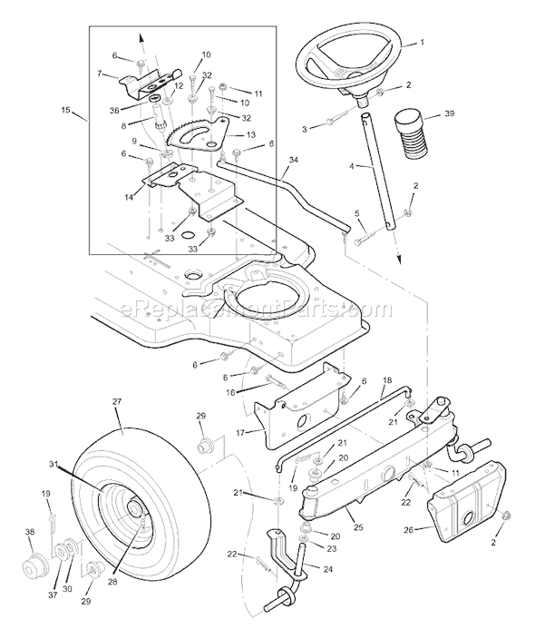 Murray 38715x82A (1999) 38" Lawn Tractor Page G Diagram