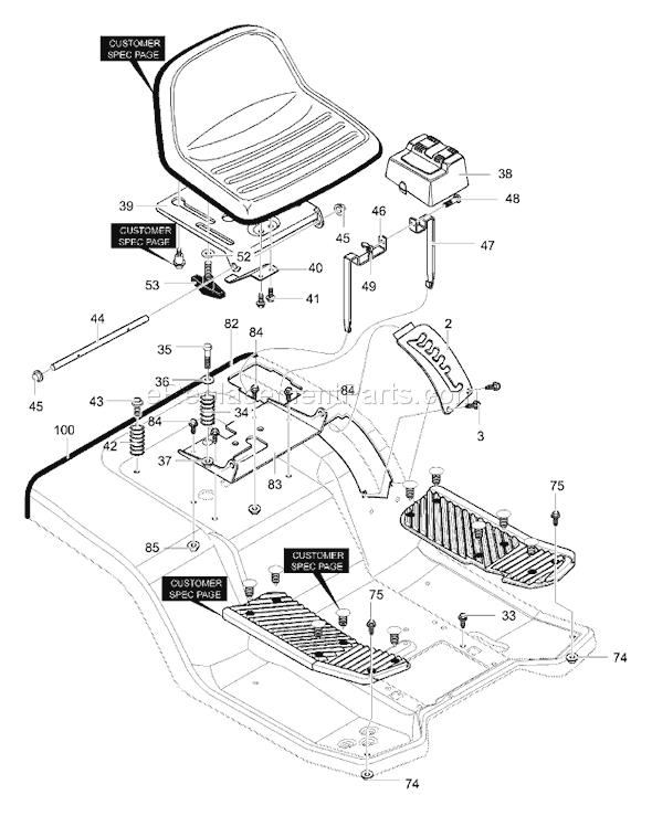 Murray 40370x50B (2000) 40" Lawn Tractor Page M Diagram