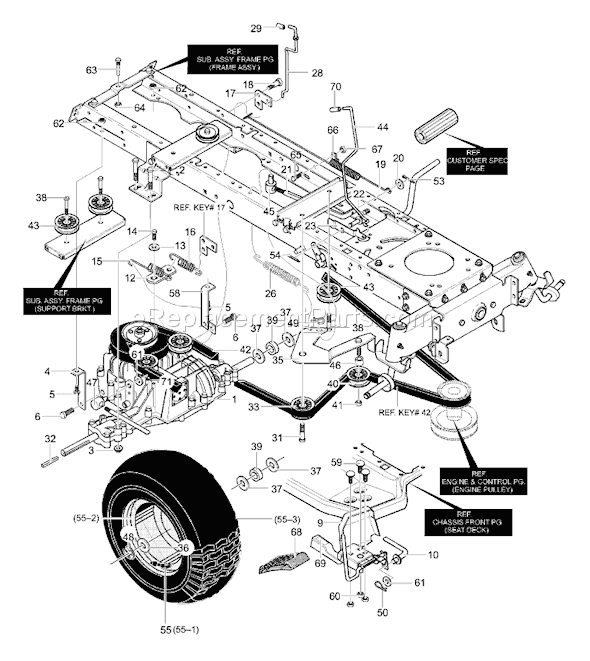 Murray 40383x58B (2000) 40" Lawn Tractor Page J Diagram