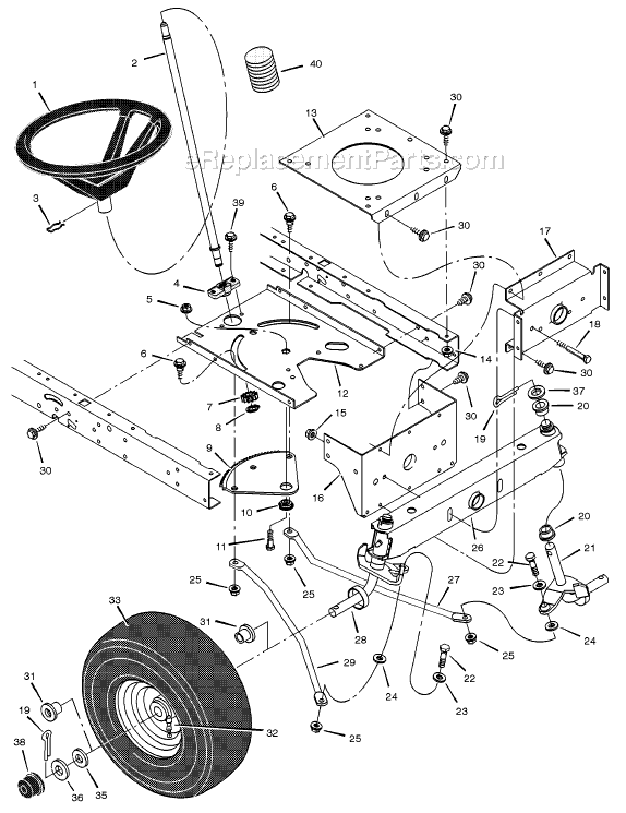 Murray 405015x92A (2002) 40" Lawn Tractor Page G Diagram