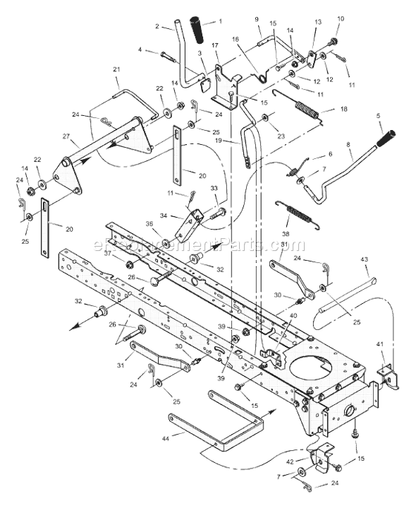 Murray 40502x50C (2000) 40" Lawn Tractor Page F Diagram