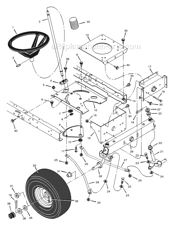 Murray 40508x92F (2002) 40" Lawn Tractor Page G Diagram