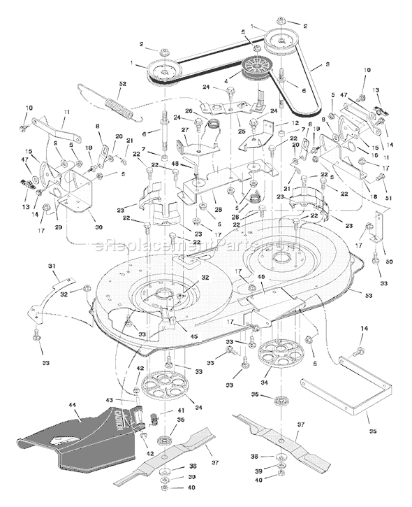 Murray 40531X59A (1997) 40 Inch Cut Lawn Tractor Page E Diagram