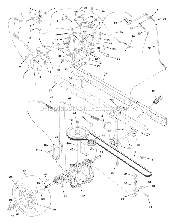 Murray 40538A (1997) 40 Inch Cut Lawn Tractor Page D Diagram