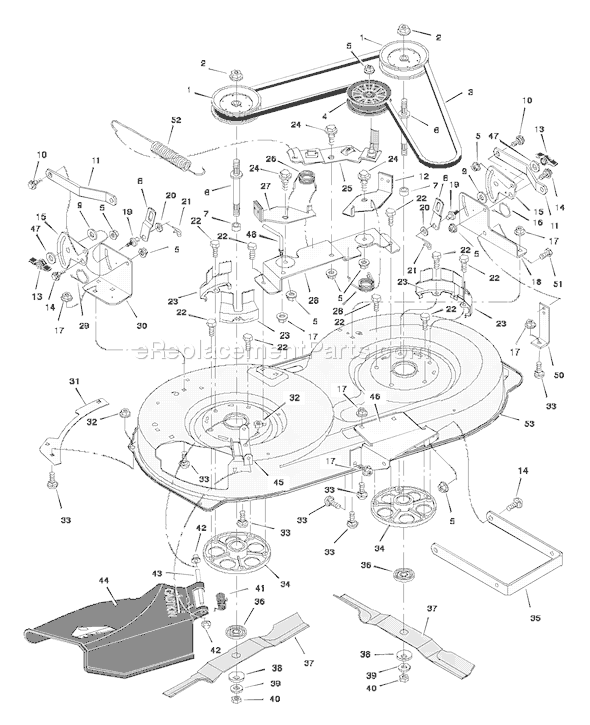 Murray 40542A (1997) 40 Inch Cut Lawn Tractor Page E Diagram