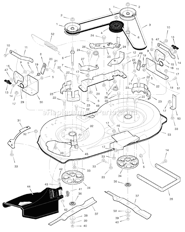 Murray 40542C (1998) 40" Cut Lawn Tractor Page E Diagram