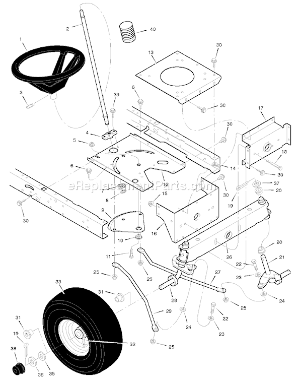 Murray 40542C (1998) 40" Cut Lawn Tractor Page G Diagram