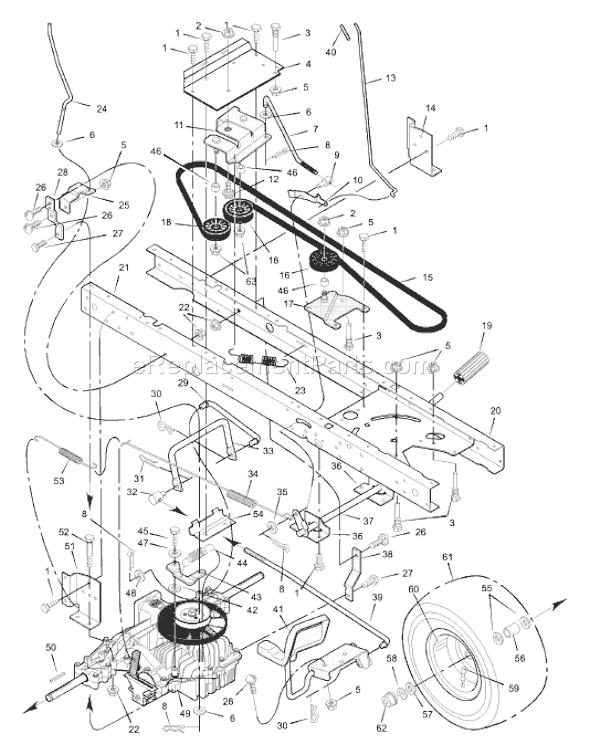 Murray 40560x50C (2000) 40" Lawn Tractor Page D Diagram