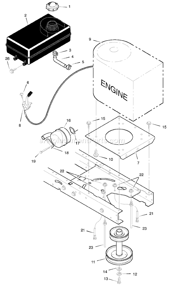 Murray 40561x51A (1998) 40" Cut Lawn Tractor Page C Diagram