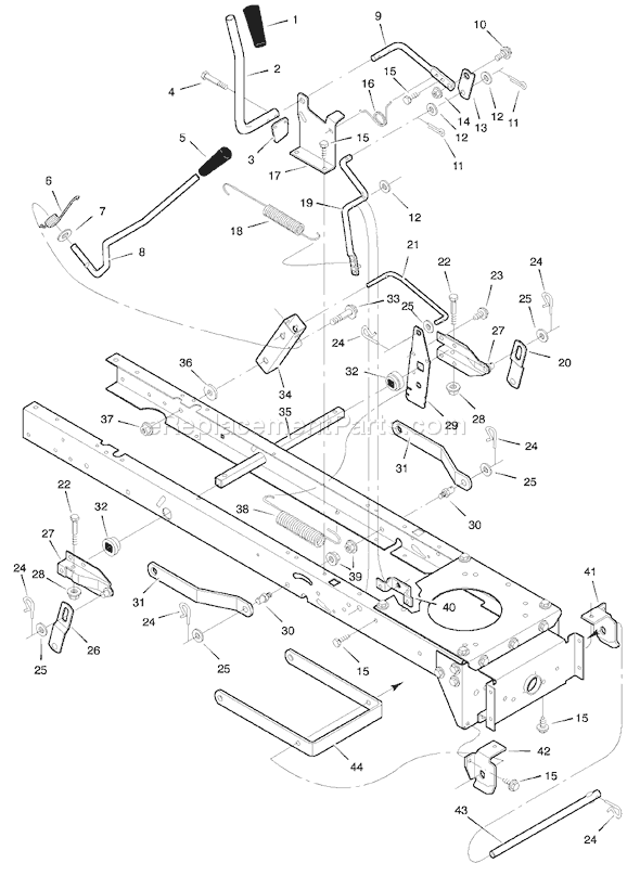 Murray 40561x51A (1998) 40" Cut Lawn Tractor Page F Diagram