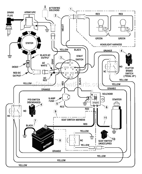 Murray 40564x86A (1999) 40" Lawn Tractor Page B Diagram