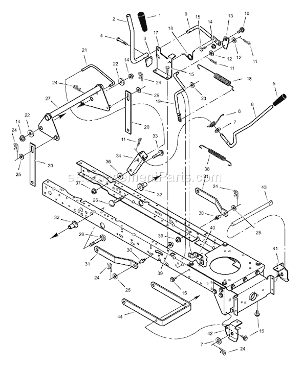 Murray 40564x86A (1999) 40" Lawn Tractor Page F Diagram