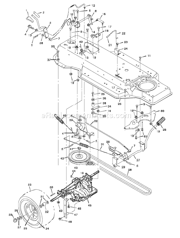 Murray 40717A (1997) 40 Inch Cut Lawn Tractor Page D Diagram