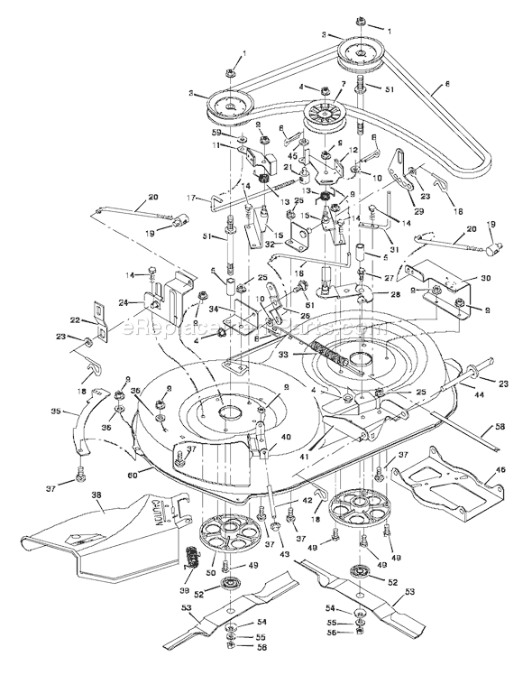Murray 40717A (1997) 40 Inch Cut Lawn Tractor Page E Diagram