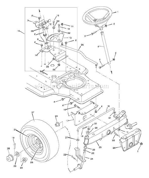 Murray 40717A (1997) 40 Inch Cut Lawn Tractor Page G Diagram