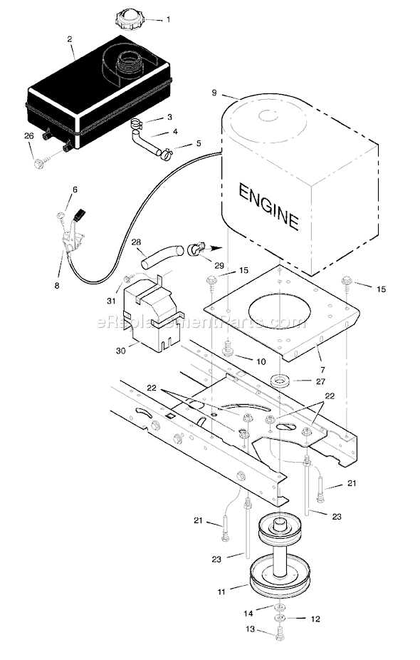 Murray 42500x30A (1998) 42" Lawn Tractor Page C Diagram