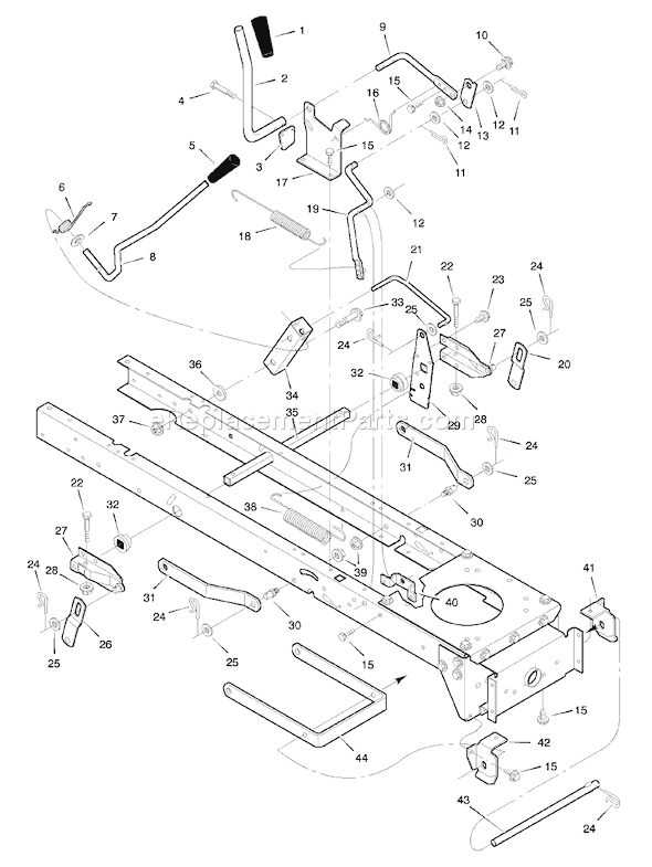 Murray 42500x30A (1998) 42" Lawn Tractor Page F Diagram