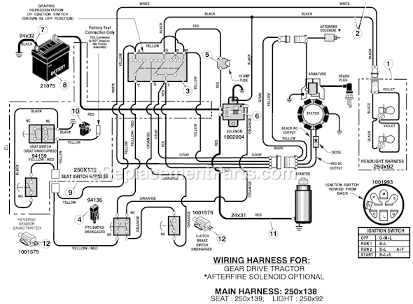 Murray 425017x24A 42" Lawn Tractor Page B Diagram