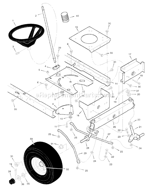 Murray 42504x99A (1998) 42" Lawn Tractor Page G Diagram