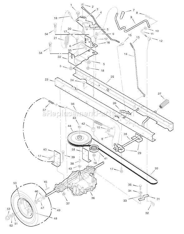 Murray 42505x92A (1998) 42" Lawn Tractor Page D Diagram