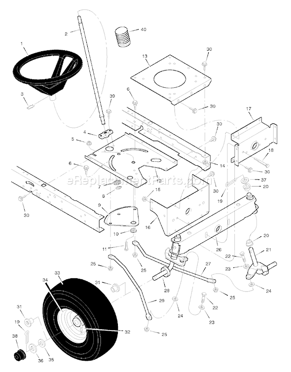 Murray 42505x92A (1998) 42" Lawn Tractor Page G Diagram