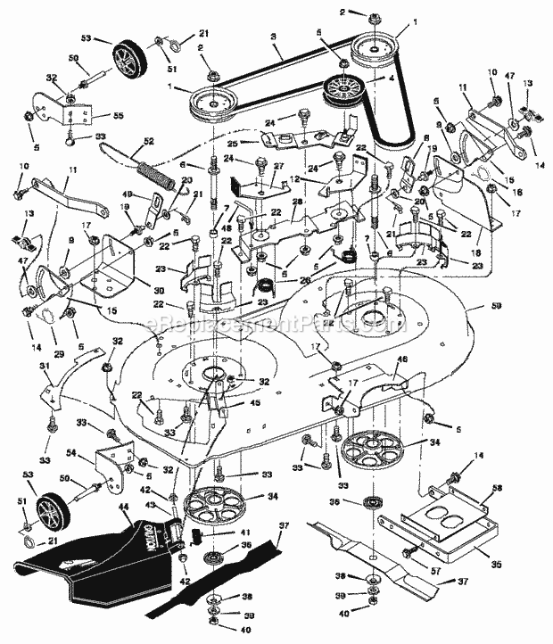 Murray 42534X18A (1997) Lawn Tractor Mower_Housing Diagram