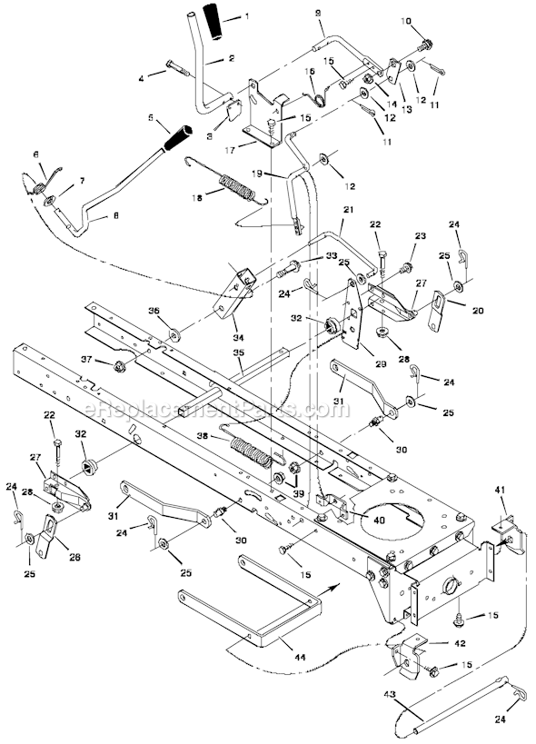 Murray 42534X25A (1997) 40 Inch Cut Lawn Tractor Page F Diagram