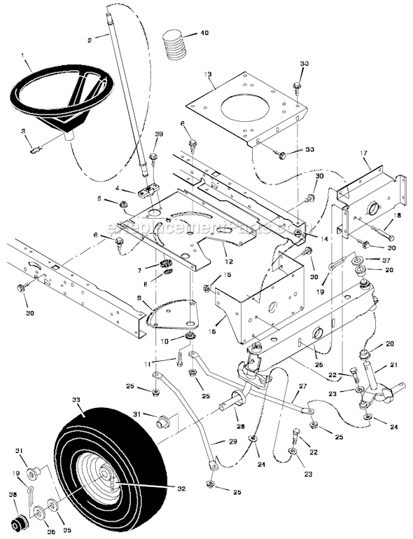 Murray 42534X25A (1997) 40 Inch Cut Lawn Tractor Page G Diagram