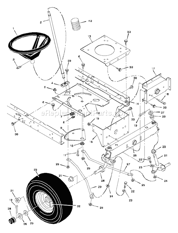 Murray 42536X192A (1997) 40 Inch Cut Lawn Tractor Page G Diagram