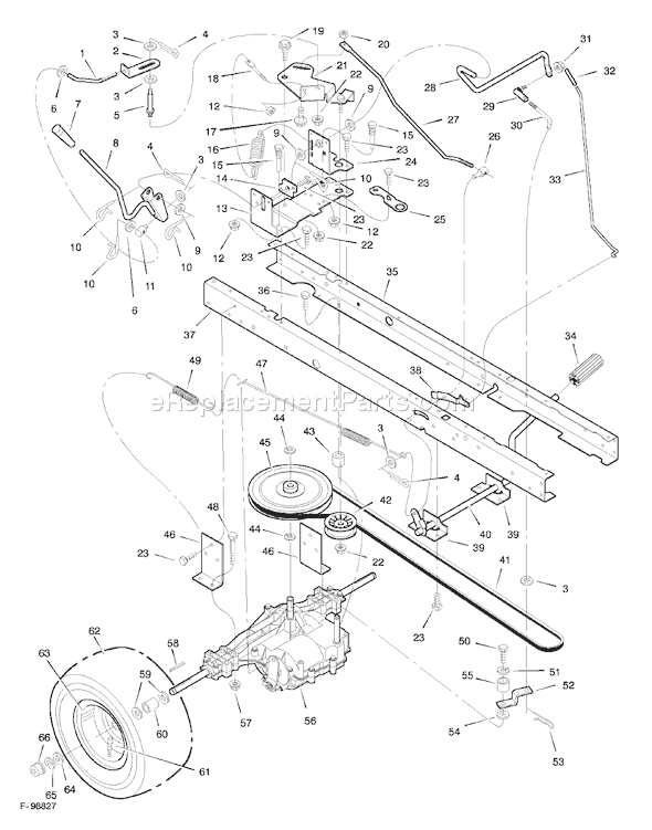 Murray 42537A (1998) 42" Lawn Tractor Page D Diagram