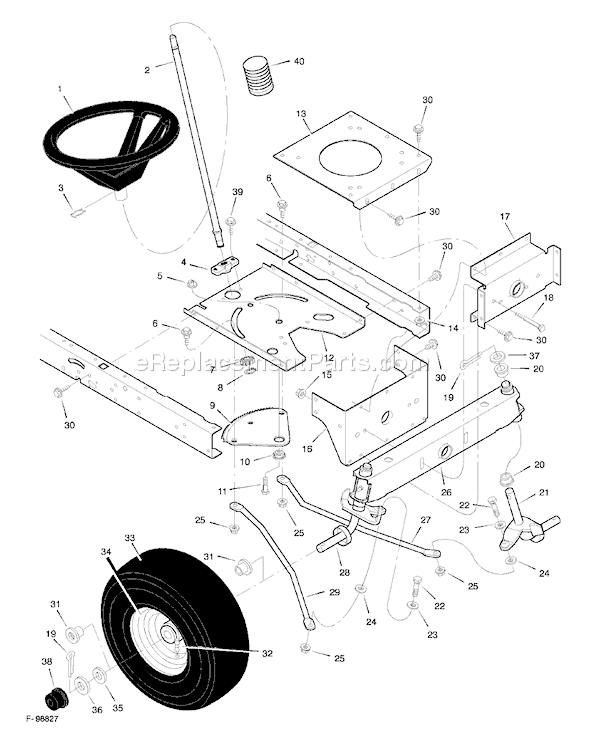 Murray 42537A (1998) 42" Lawn Tractor Page G Diagram