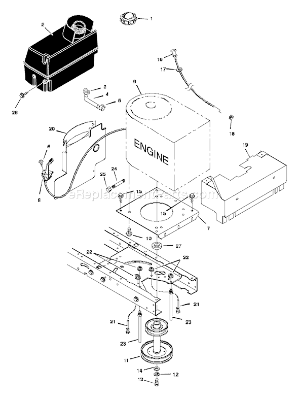 Murray 42537X18A (1997) 40 Inch Cut Lawn Tractor Page C Diagram