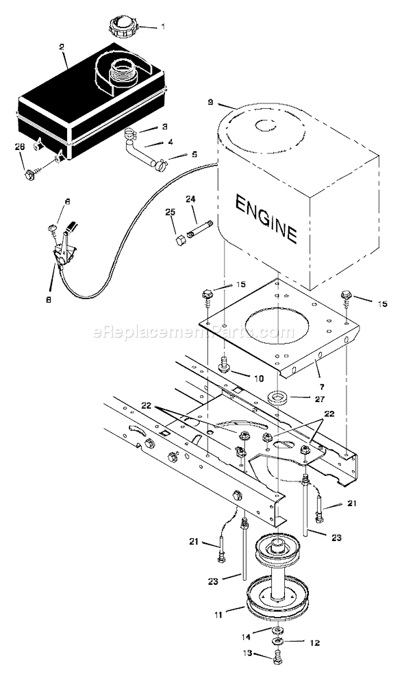 Murray 42539X92A (1997) 40 Inch Cut Lawn Tractor Page C Diagram