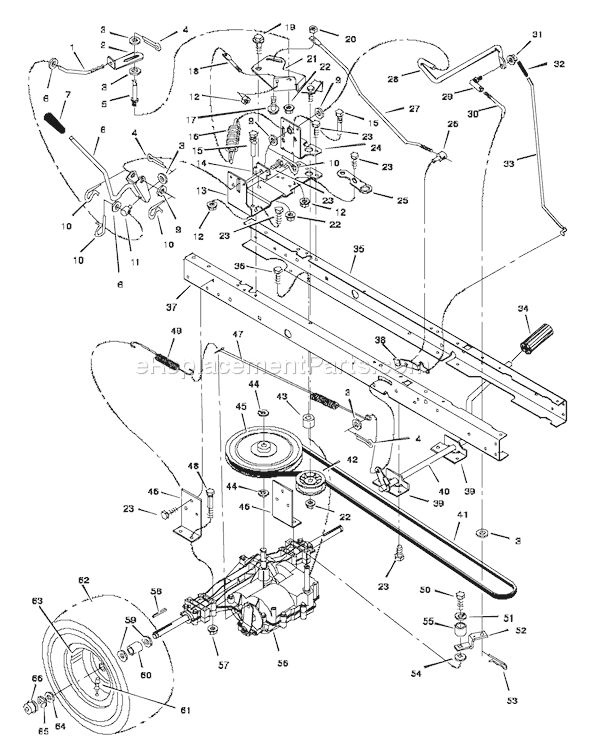 Murray 42539X92A (1997) 40 Inch Cut Lawn Tractor Page D Diagram