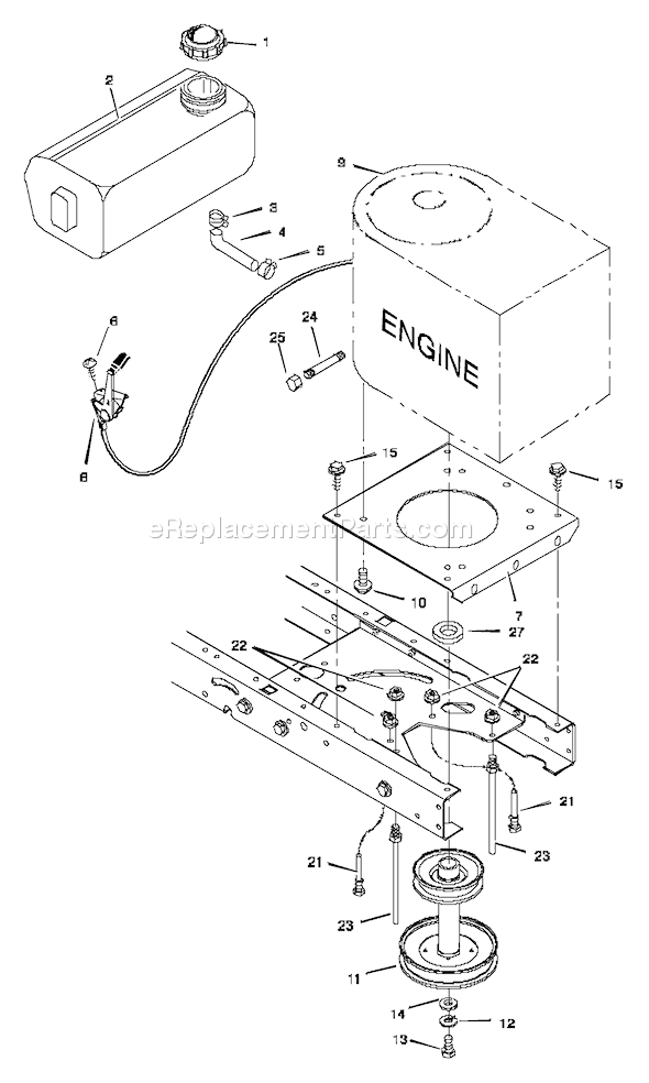 Murray 42543X6A (1997) 40 Inch Cut Lawn Tractor Page C Diagram