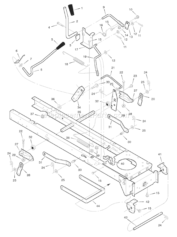 Murray 42544x8B (1998) 42" Lawn Tractor Page F Diagram