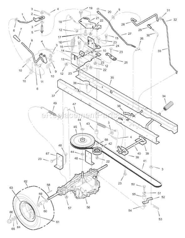 Murray 42545x29B (1999) 42" Lawn Tractor Page E Diagram