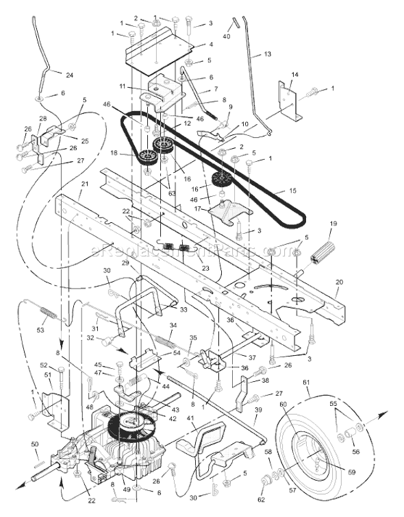 Murray 42560x52A (2000) 42" Lawn Tractor Page D Diagram